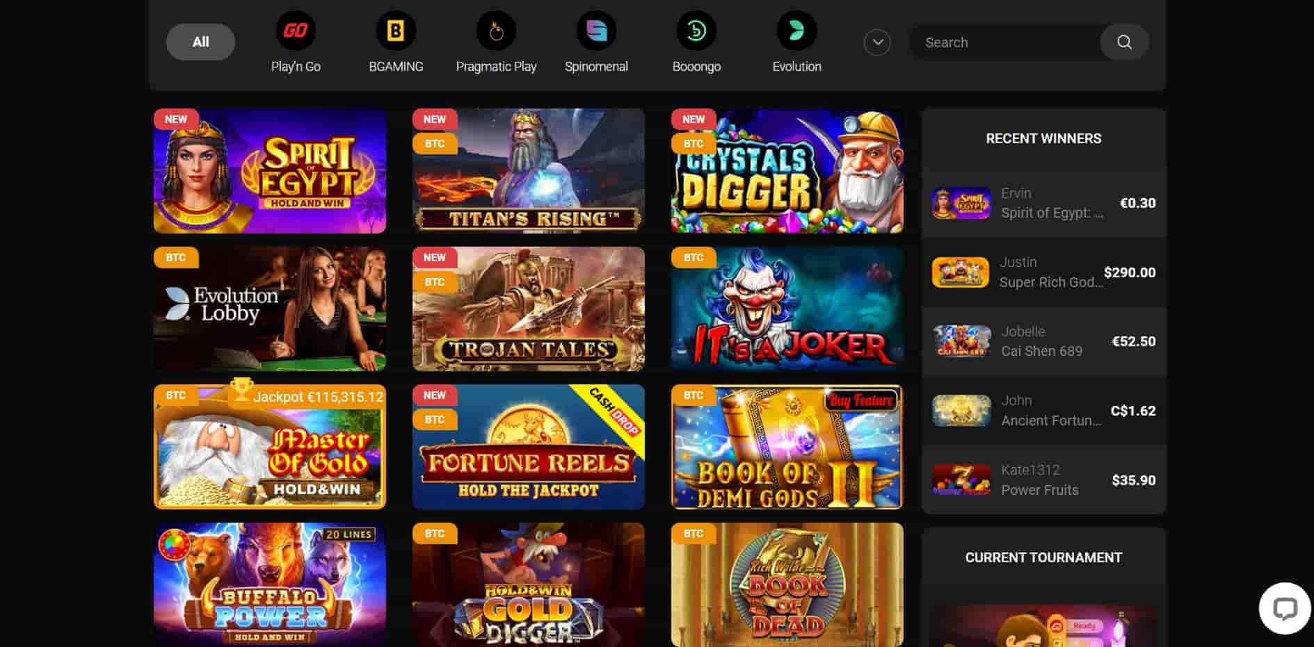 Casinochan Casino Games